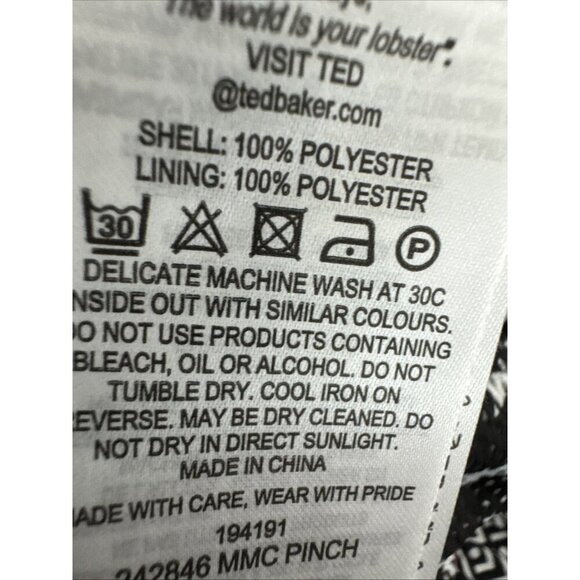 Ted Baker London Men's 7 = US 40 Basket Lined Swim Trunks Pink Geometric EUC - Picture 15 of 16